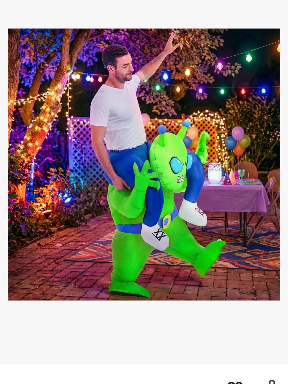 Green Alien Carry-Me Costume - Picture 5 of 12